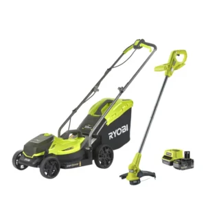 Pack Tondeuse + Coupe-Bordure RYOBI – Inclus Batterie et Chargeur
