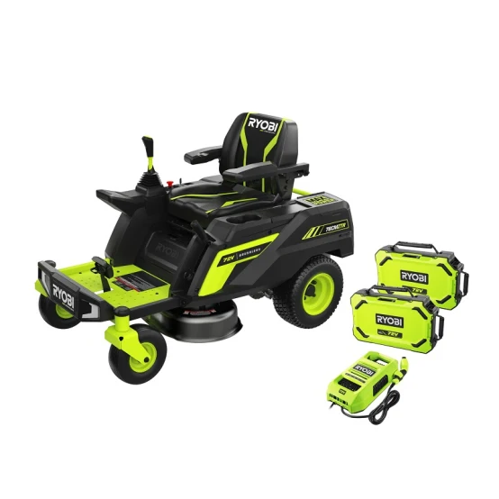 Tondeuse Autoportée Zero Turn RYOBI – Moteur Brushless 72V, Batterie Lithium, Coupe 76 cm