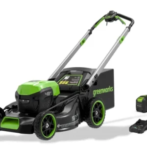 Tondeuse à Gazon à Batterie GREENWORK – 48V, Coupe 51 cm, 1 Batterie 5Ah + Chargeur Inclus