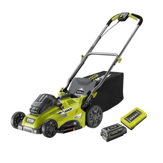 Tondeuse à Gazon à Batterie Poussée RYOBI RLM36X41H50 – 36V, Coupe 40 cm