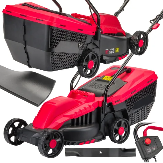 Tondeuse à Gazon Électrique RED TECHNIC RTKSE0027 – 2200W, Lame 32 cm