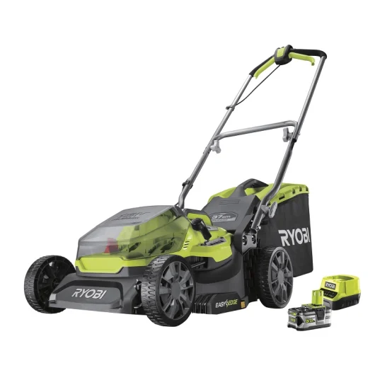 Tondeuse Poussée Brushless RYOBI ONE+™ – 18V, Coupe 37 cm, 1 Batterie 5,0 Ah Incluse