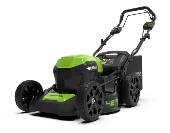 Tondeuse à Batterie Poussée GREENWORKS GD48LM46 – 48V, Coupe 46 cm, Machine Nue
